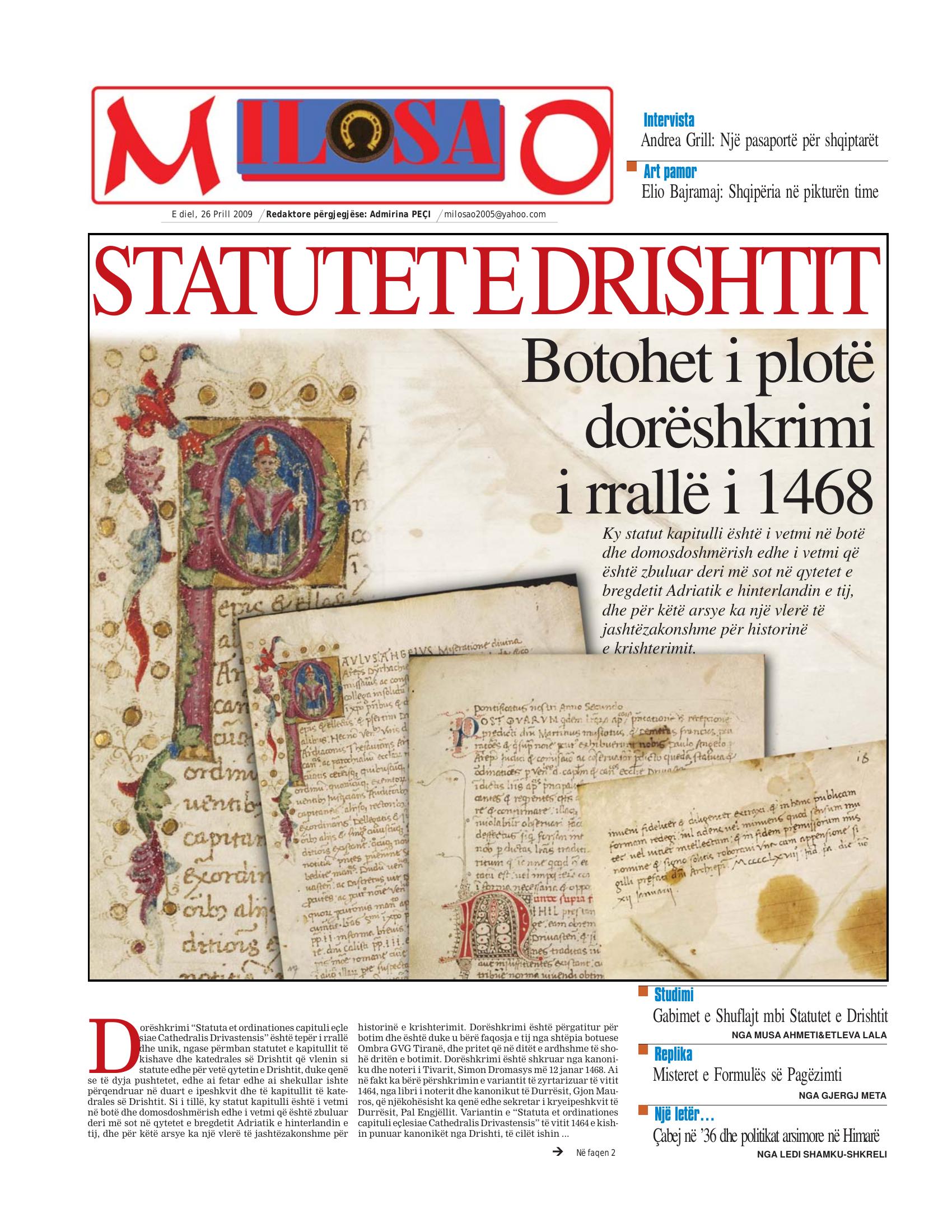 Gazeta Shqiptare 2009-04-26